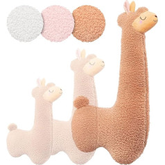 Engelshof Alpaca Cuddly Pillow, Llama Cuddly Toy, Side Sleeper Pillow, XXL Plush Toy, Stuffed Toy for Teenagers, Girls and Boys, Alpaca Gift, Cuddly Cushion, Plush Cushion, Cuddly Toy, Brown, 130 cm