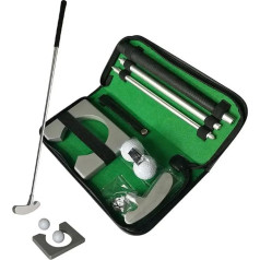 Golf Putter Set Pārnēsājams mini golfa aprīkojuma treniņu komplekts ar noņemamu puttera bumbiņu iekštelpu/āra golfa trenažieru komplektam