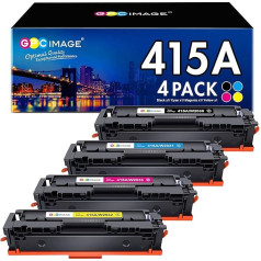 GPC IMAGE 415A MFP M479fdw Toner Kompatibilus su HP 415A W2030A W2030X 415 Color Laserjet Pro MFP M479fdw M479fdw M479fdn M479fnw M479dw M479 M479 M454dn M454dw Toner (Schwarz Cyan Gelb Magenta 4 vnt.)