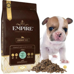 Empire Puppy Dry Food - 12 kg - Sausā barība bez graudaugiem - mazo šķirņu suņiem - savvaļas un jēra gaļa - hipoalerģiska - bez lipekļa - dabiska