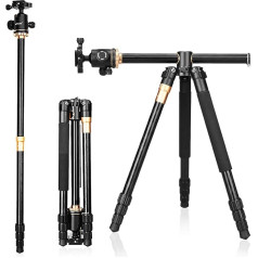 AFAITH Camera Tripod 61.5 Inch Portable Magnesium Aluminium Monopod 4-Piece Professional Tripods with 360 Degree Ball Head Quick Release Plate for Canon Nikon Sony DSLR Cameras DV