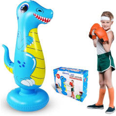 Punch Bag Kids Dinozauru Punch Bag bezmaksas stāvošs Punch Bag Instant Bounce atpakaļ smags Punch Bag praksei karatē Taekwondo stresa Punch Bag zēniem meitenēm