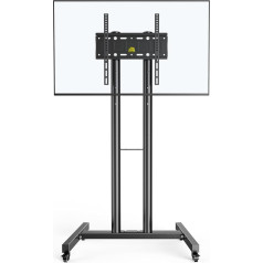 FORGING MOUNT TV statīvs 23-55 collu plazmas/LCD/LED televizoriem, 4 regulējami augstumi ar riteņiem Maks. VESA 400 x 400, maksimālā slodze 40 kg, melns, melns