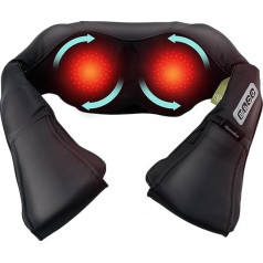 Homedics Shiatsu Deep Heat kakla masieris - kakla masāžas spilvens ar 3 intensitātes līmeņiem. 3 masāžas galviņas un ēterisko eļļu lietošana pēc izvēles, relaksācija nogurušiem un sāpošiem muskuļiem.