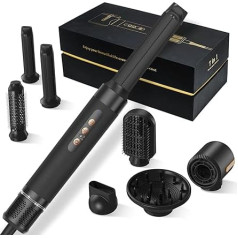 7-in-1 Air Styler, 110 000 RPM jonu matu žāvētāja suku komplekts, siltā gaisa suku, matu stilists, matu fēns ar fēnu, kreisā labā matu ruļļa, apaļā matu suku, termiskā suku, taisnotāja suku, 3