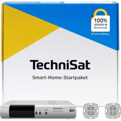 TechniSat Smart-Home Roller Shutter Starter Pack BJ1 - komplekts ar centrālo bloku 2 un 2 iebūvējamiem rullo slēģu ieliktņiem (Z-Wave bezvadu tehnoloģija, viedā vadība ar lietotnes palīdzību, Busch-Jaeger slēdžiem)