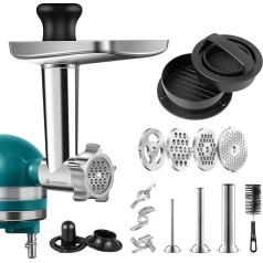 KitchenAid gaļasmašīnas piederumi - KitchenAid miksera gaļasmašīnas piederums - Elektriskās gaļasmašīnas piederumi KitchenAid pastāvīgajam mikserim - KitchenAid gaļasmašīnas (ierīce nav iekļauta komplektā,