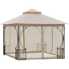 Outsunny Gazebo Garden Gazebo Party Tent Garden Tent Marquee Double Roof 3 x 3 m