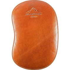 Alpenleder Mousepad - Modell: Lindau (Handgefertigt) - Nachhaltiges Bio-Leder aus regionaler Landwirtschaft | Mauspad Gaming Leder, Mousepad Leder *Fair Produziert* (26 x 16cm, Cognac)