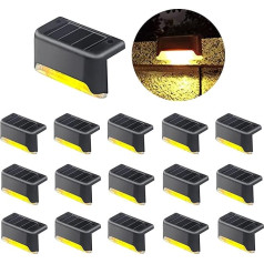 jindaaudio Solar Pool Light, Warm White (16 Pack) Solar Deck Lights Outdoor Waterproof LED Solar Step Lights Kāpņu Lights Žogu Lights Patio Lights Path Lights