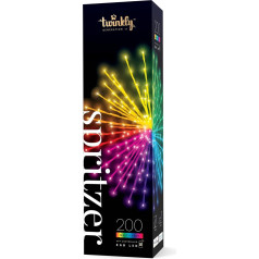 Twinkly Spritzer RGB, Dekorative LED-Leuchten, Smarte Mehrfarbige LED-Lichter für den Innen- und Außenbereich, Kompatibel mit Alexa und Google Home, Dekorative Lichterkette, IP44, App-Steuerung