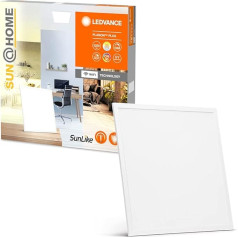 LEDVANCE SUN@HOME viedā LED paneļa griestu gaisma, 3250 lūmeni, 2200 - 5000 K, 60 cm x 60 cm, Planon Plus dienasgaismas gaisma ar WiFi tehnoloģiju, sienas un griestu gaisma ar Alexa, Google, App vadību