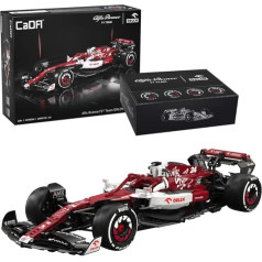 CaDA Būvbloki Alfa Romeo F1 Team Orlen Racing Car Red Formula 1 Automobilis 1868 gabaliņi C64005W