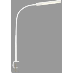 BRILONER Leuchten 2389-016 LED spailes lampa, spailes lampa ar skārienjūtīgu funkciju, grozāma un grozāma, regulējams apgaismojuma līmenis, krāsu temperatūras regulēšana, biroja lampa 8 W, 600 lūmeni, balta, maks. 1100 mm