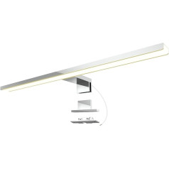 SSC-LUXon Leva 3-in-1 dizaina vannas istabas spoguļa gaisma 50 cm LED Warm White 9 W 230 V IP44 spīdīgs hroms Daudzums: 50 cm LED Warm White 9 W 230 V IP44 spīdīgs hroms Daudzums: Komplektā 1 gab.