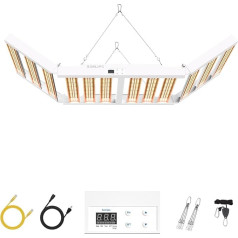 SPF6000 PRO Augu lampa LED pilna spektra augšanas gaisma 600 W 180 x 180 cm ar dārzeņu un ziedu dimmeri, taimeris, augu gaismas LED augšanas lampa telpaugiem Dārzeņu sēšana, puķu sēšana