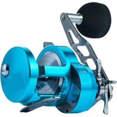 Makšķerēšanas spole lēni Jigging Reel Max Drag 16KG 8 + 1BB Metāla laivu sālsūdens apaļas Baitcasting zvejas spole Makšķerēšana ar vieglumu