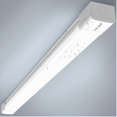 Mitro telpu LED apgaismojums 120 cm, pagraba lampa 36 W 3600 LM, darbnīcas lampa IP66 ūdensizturīga, darbnīcas griestu gaisma, vēsā baltā krāsā, 5000 K garāžas lampa, LED lampas garāžai, pagrabam, birojam, mitrai telpai