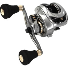 Makšķerēšanas spole Baitcasting spole velciet 15kg Deep Spool 6.5: 1 Alumīnija rāmis oglekļa pusē Double Handle Jigging metāla spole jūras ūdens zveja ar vieglumu