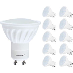 Lampaous 10 Pack LED atstarotāja spuldze GU10 5 W Dimmable LED spuldzes GU10 450lm Warm White Super spilgts aizvietotājs 35 līdz 40 W halogēna spuldzei ar matētu stiklu Abede Crochet Kit