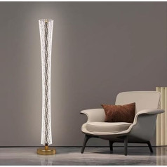 Mikeru LED stāvlampa viesistabai, 125 cm moderns grīdas apgaismojums ar 3 krāsu temperatūrām 3000 K/4500 K/6500 K, aptumšojama stāvlampa 10%-100% ar tālvadības pulti, kājas slēdzis guļamistabai, viesistabai