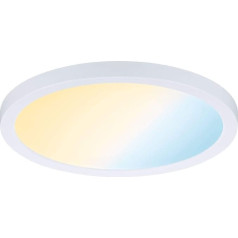 Paulmann Areo VariFit 93043 LED paneļa padziļinājumā iebūvējamā gaisma IP44 Zigbee Tunable White 175 mm apaļa, ieskaitot 1 x 13 W dimmējamu baltu griestu gaismu, plastmasas 3000 K