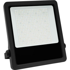 Ledvion - LED prožektors (200 W, 6000 K, 28 000 lūmenu, IP65), ar ātru savienojumu, asimetrisku lēcu un pārvietojamu stiprinājumu.