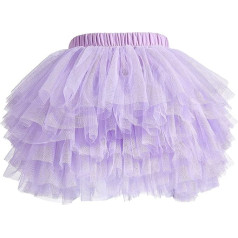 NANQUAN Bērnu meiteņu Tutu svārki mazulim 6 kārtu Tilla Tutus 1-8T gaiši violeta, gaiši violeta