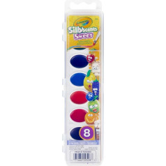 Crayola Silly Scents akvareļkrāsas, saldas smaržīgas krāsas bērniem, dāvana, 8 gab.