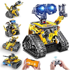 INSOON Technik Robot Bērnu būvēšanas rotaļlieta 5-in-1 App & Remote Control Wall Robot / Technology Robot / Dinosaur RC rotaļlieta Dzimšanas diena Dāvana bērniem no 6-12+ gadiem Zēni Meitenes (520 gab.)