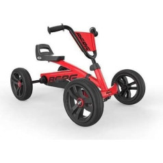 Berg 8715839075243 Go-kart Buzzy Sarkans bērnu transportlīdzeklis, pedāļu auto, drošība un stabilitāte, bērnu rotaļlieta, piemērota bērniem vecumā no 25 gadiem, sarkans / melns.