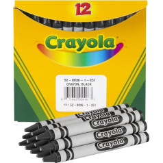 Crayola CYO520836051 Standarta krāsojamās pildspalvas ar 12 melnām pildspalvām melnā krāsā