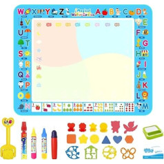 Bērnu portatīvā mākslas tāfele | Water Doodle zīmēšanas tāfele | Kids Painting Writing Doodle Toy Board | Portable Drawing Board Educational Toys for Children