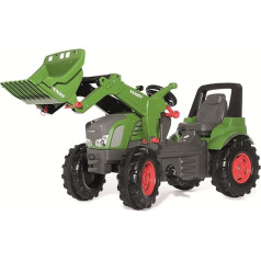 Rolly Toys rollyFarmtrac Premium Fendt Vario 939 pedāļu traktors ar priekšējo iekrāvēju RollyTrac Loader (pedāļu transportlīdzeklis bērniem no 3 gadu vecuma, ar riepām Whisper) 710263, zaļš/pelēks