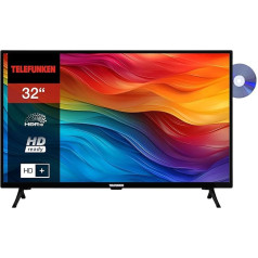 Telefunken XH32SO550SD Smart TV 32 collu televizors (HD-Ready, HDR, trīskāršais uztvērējs, DVD atskaņotājs), ieskaitot 6 mēnešu HD+ abonementu