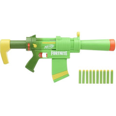 Nerf Fortnite SMG-Zesty Elite šautenes - noņemams plecu balsts, stobrs, 10 šautriņu aptveres magazīns, 10 Nerf Elite šautriņas