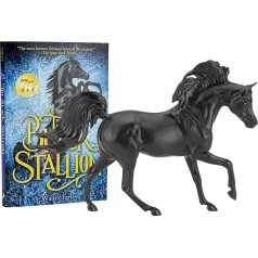 Breyer Horses Freedom Series Black Stallion Horse and Book Set Zirgu un grāmatu komplekts Zirgu un grāmatu sērija | Zirgu rotaļlietu modeļi | 1:12 mēroga Freedom sērijas zirgu figūriņa | Modelis #6181