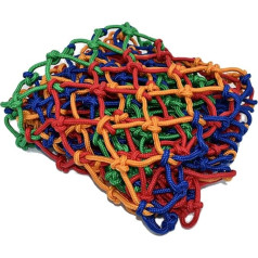 ININOSNP Āra aktivitāšu tīkls, kāpšanas tīkls, krāsains tīkls kāpšanai pa augiem dārzā (3 * 3m)
