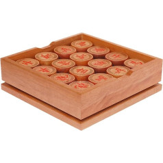 Ķīniešu Xiangqi 2 spēlētājiem, tradicionālais pārnēsājamais ķīniešu šaha spēles komplekts ceļošanai ar rožkoka figūrām, ādas šaha dēli un dāvanu kastīti (10 cm/3,9 collas)