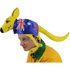 I LOVE FANCY DRESS LTD Austrālijas ķenguru cepure ar apmetni X 3 - Austrālijas jaunumu cepure - Austrālijas diena