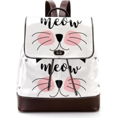 Meow Amile Cat Background Personalised School Bags Grāmatu somas pusaudžiem, daudzkrāsains, 27 x 12,3 x 32 cm, mugursomas mugursomas, daudzkrāsains