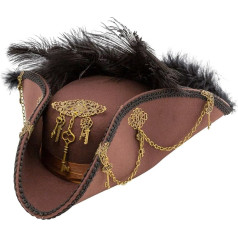 Tricorn Steampunk ar spalvām Brown 57