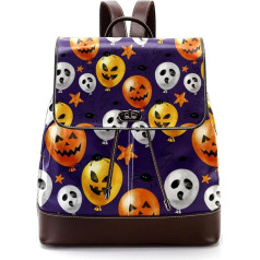 Personalizētas skolas somas Grāmatu somas pusaudžiem, skaists akvareļkrāsains Halloween balons, daudzkrāsains, 27 x 12,3 x 32 cm, mugursomas mugursomas, daudzkrāsains