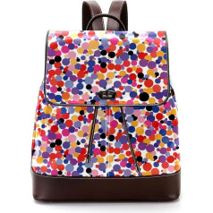 Personalizēta ikdienas dienas soma pusaudžiem Polka Dot skolas somas Grāmatu somas Multicolor, daudzkrāsains