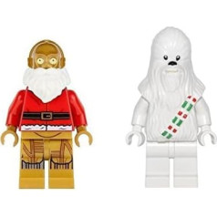 LEGO C-3PO Ziemassvētku vecīša un sniega Chewbacca mini figūriņas Star Wars Holiday