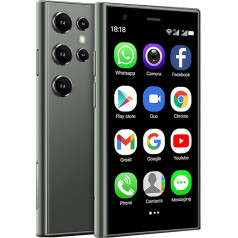 Hipipooo Mini viedtālrunis 3 collu Android 8.1 Dual SIM Mini tālrunis 1000mAh akumulators 0.3MP + 2MP kamera 2GB + 16GB (3G Green)