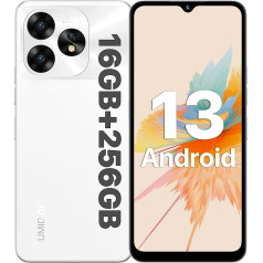 UMIDIGI A15 viedtālrunis bez līguma (2023), Android 13 NFC Mobilais tālrunis 16 GB (8 GB + 8 GB) + 256 GB (līdz 1TB), 64 MP + 16 MP, 6,7