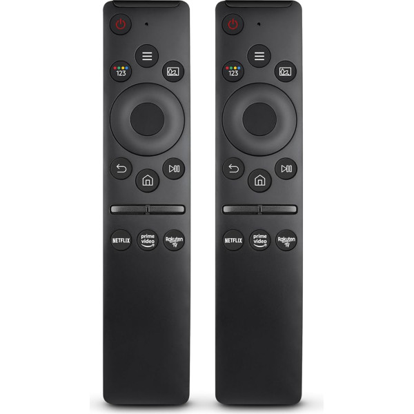 2 universālo tālvadības pults komplekts visiem Samsung televizoriem LED QLED UHD Frame Solar 4K 8K Smart TV Original Remote, universālā tālvadības pults ar īsceļu pogu Netflix, Rakuten TV, Prime Video