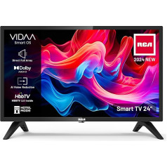 RCA Smart TV 24 collu (60 cm) televizors (VIDAA) HD Ready Trīskāršs uztvērējs App Store Netflix YouTube WiFi HDMI USB CI/CI+ Viesnīcas režīms (2024)