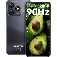 OUKITEL C51 Mobilais tālrunis bez līguma - 18 GB + 128 GB viedtālrunis bez līguma Android 13 6,8 collu, 5150 mAh, 13 MP + 5 MP kamera, sejas + pirkstu nospiedumi, GPS, Dual SIM 4G Simlock-Free Mobile